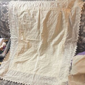 Set of 2 Cream Embroidered Pillow Shams